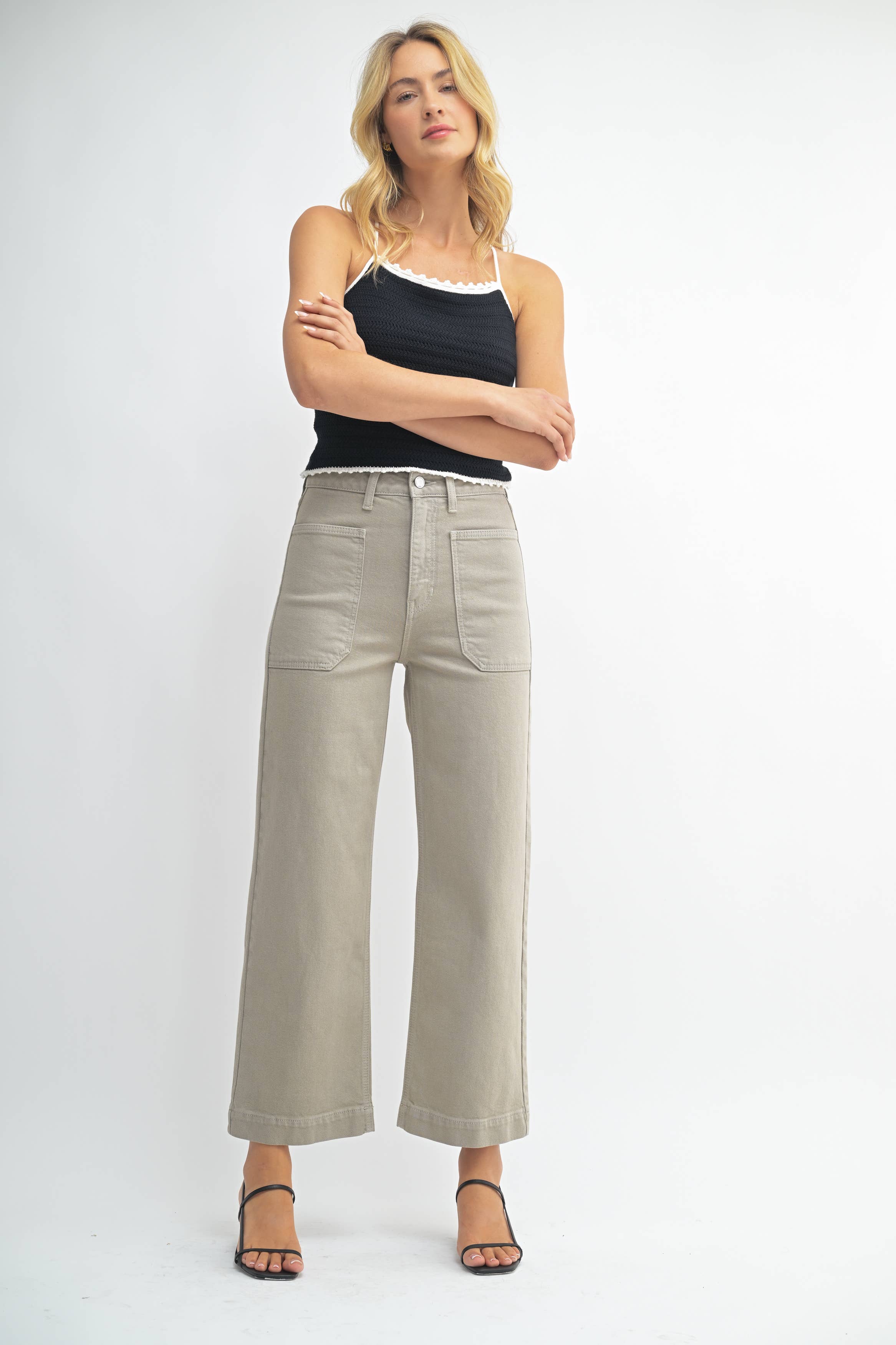 Moonstone Utility Flat Front Pocket Jeans
