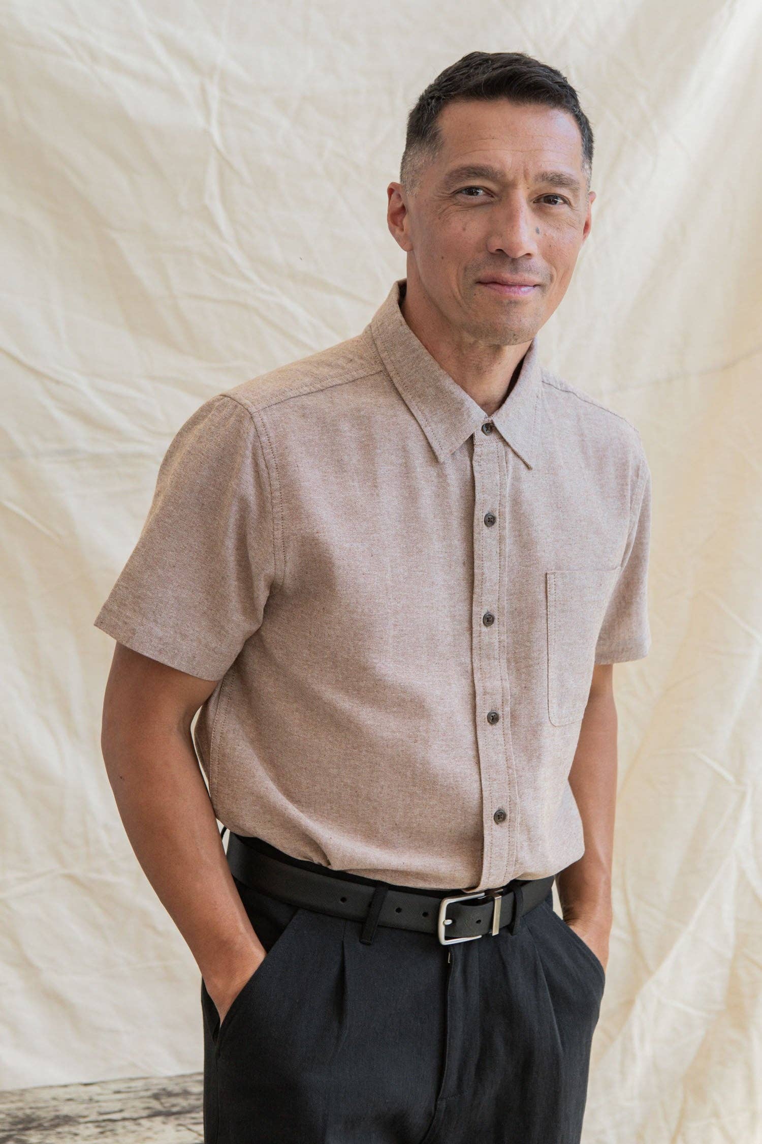 Bridge & Burn - Malcolm Shirt / Rust Chambray