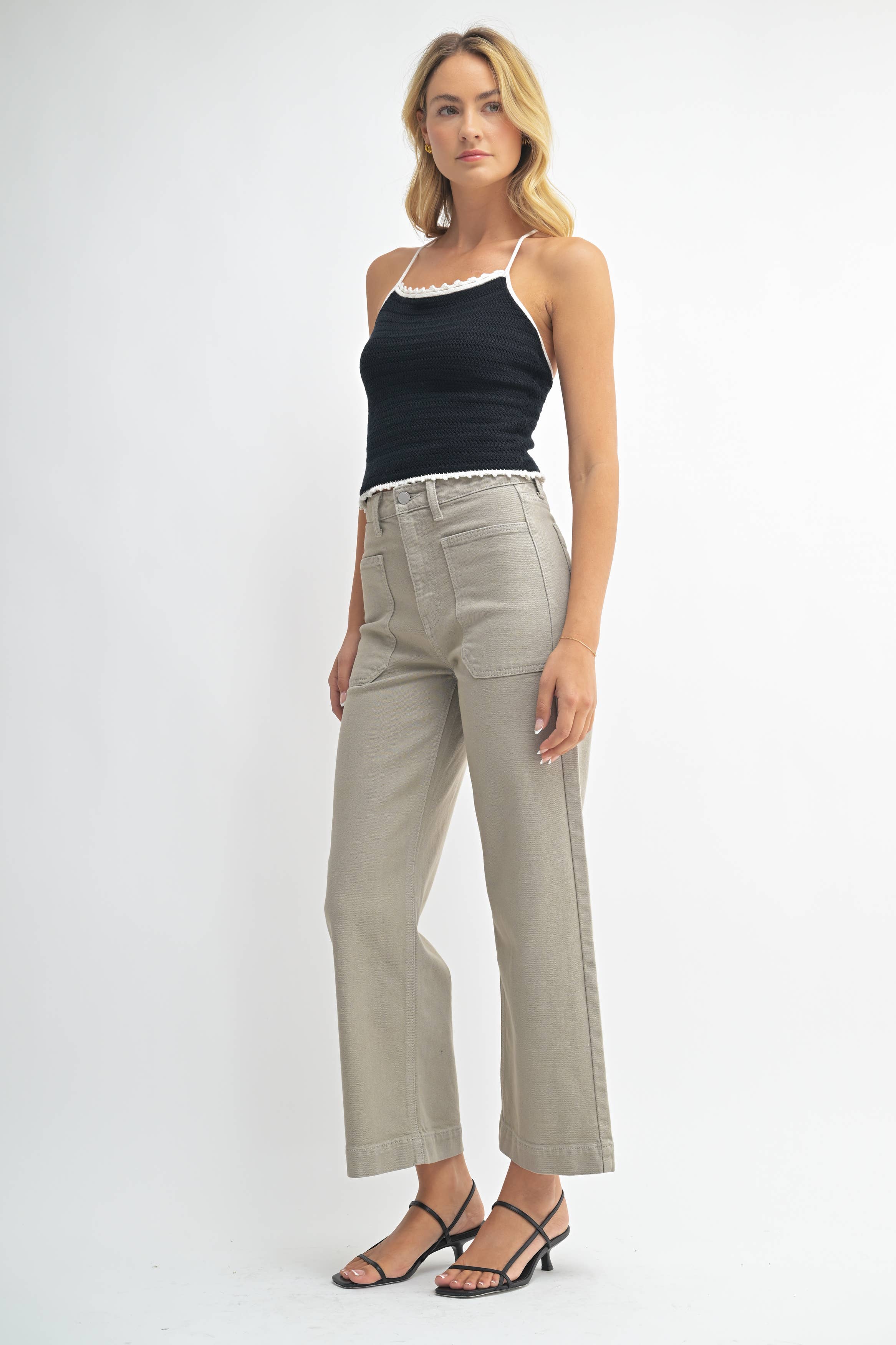 Moonstone Utility Flat Front Pocket Jeans