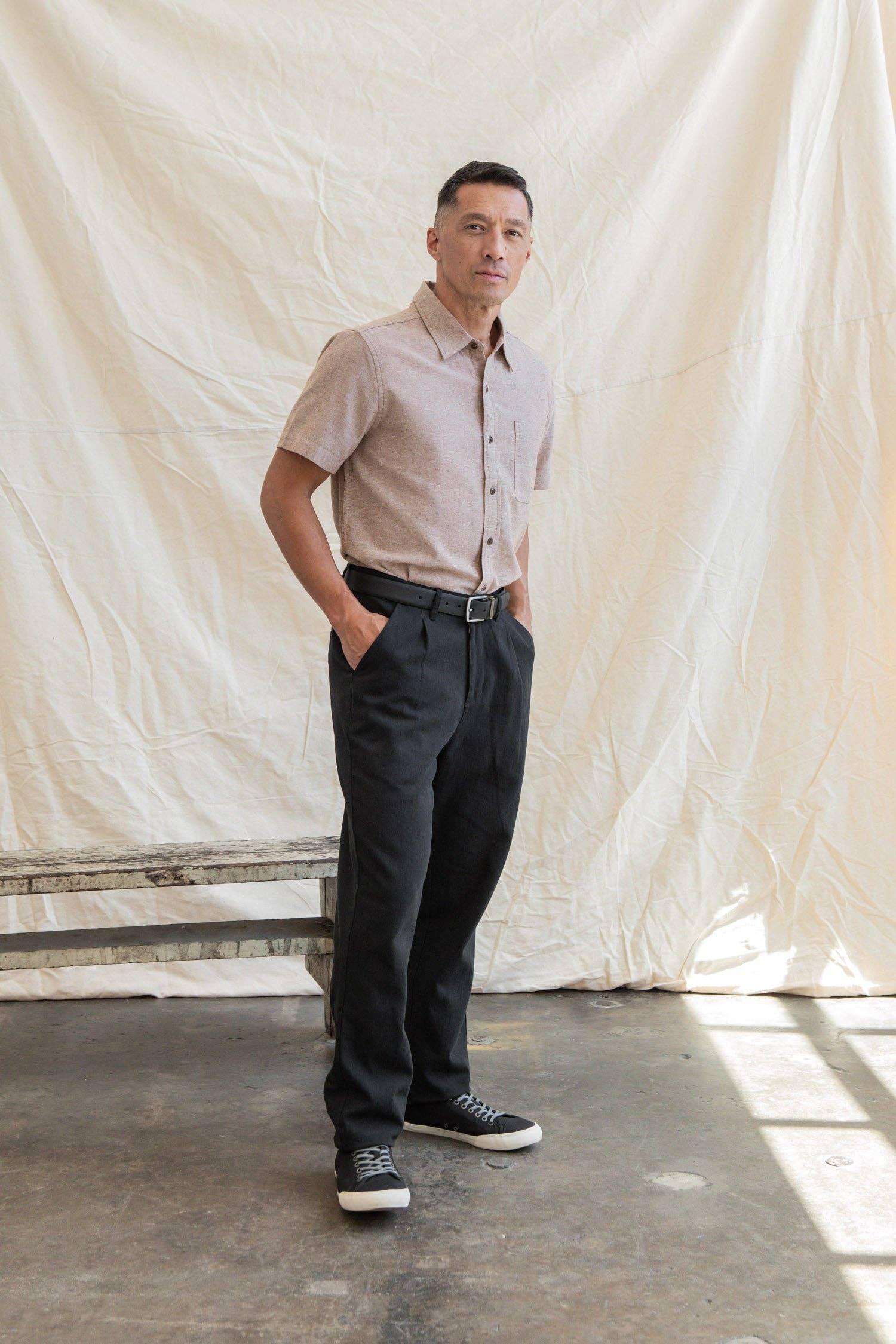 Bridge & Burn - Malcolm Shirt / Rust Chambray