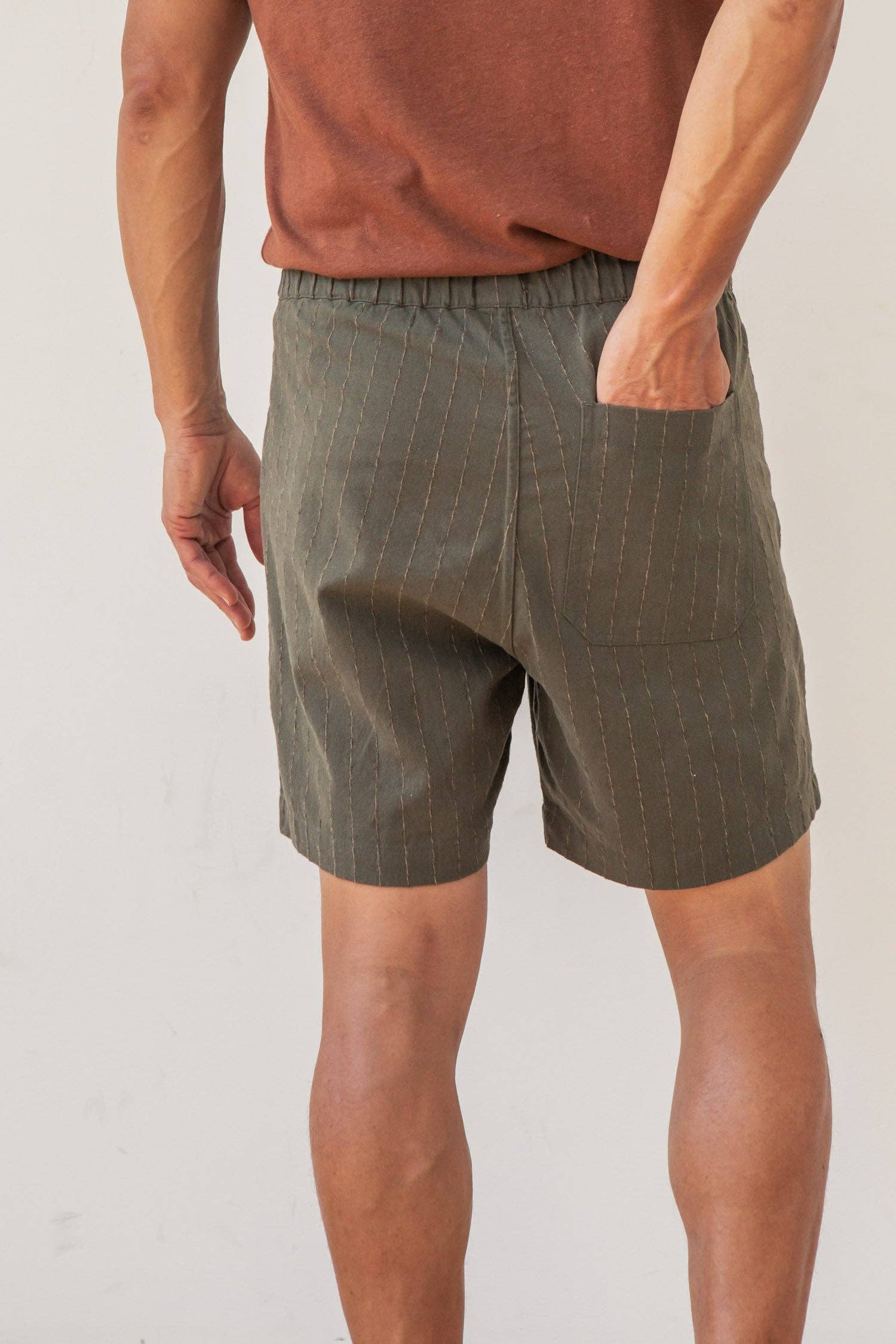 Bridge & Burn - Noah Short / Olive Stripe - Olive Stripe