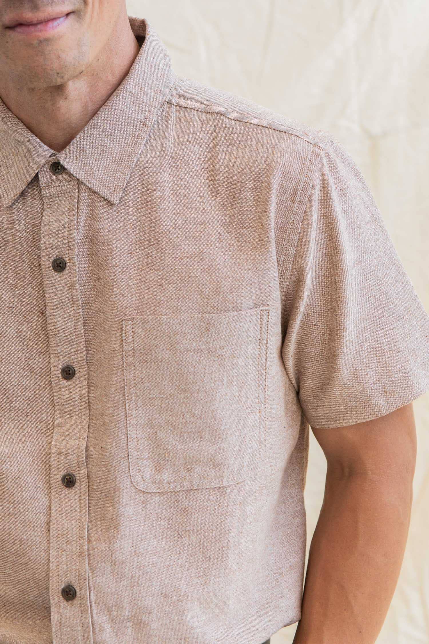 Bridge & Burn - Malcolm Shirt / Rust Chambray