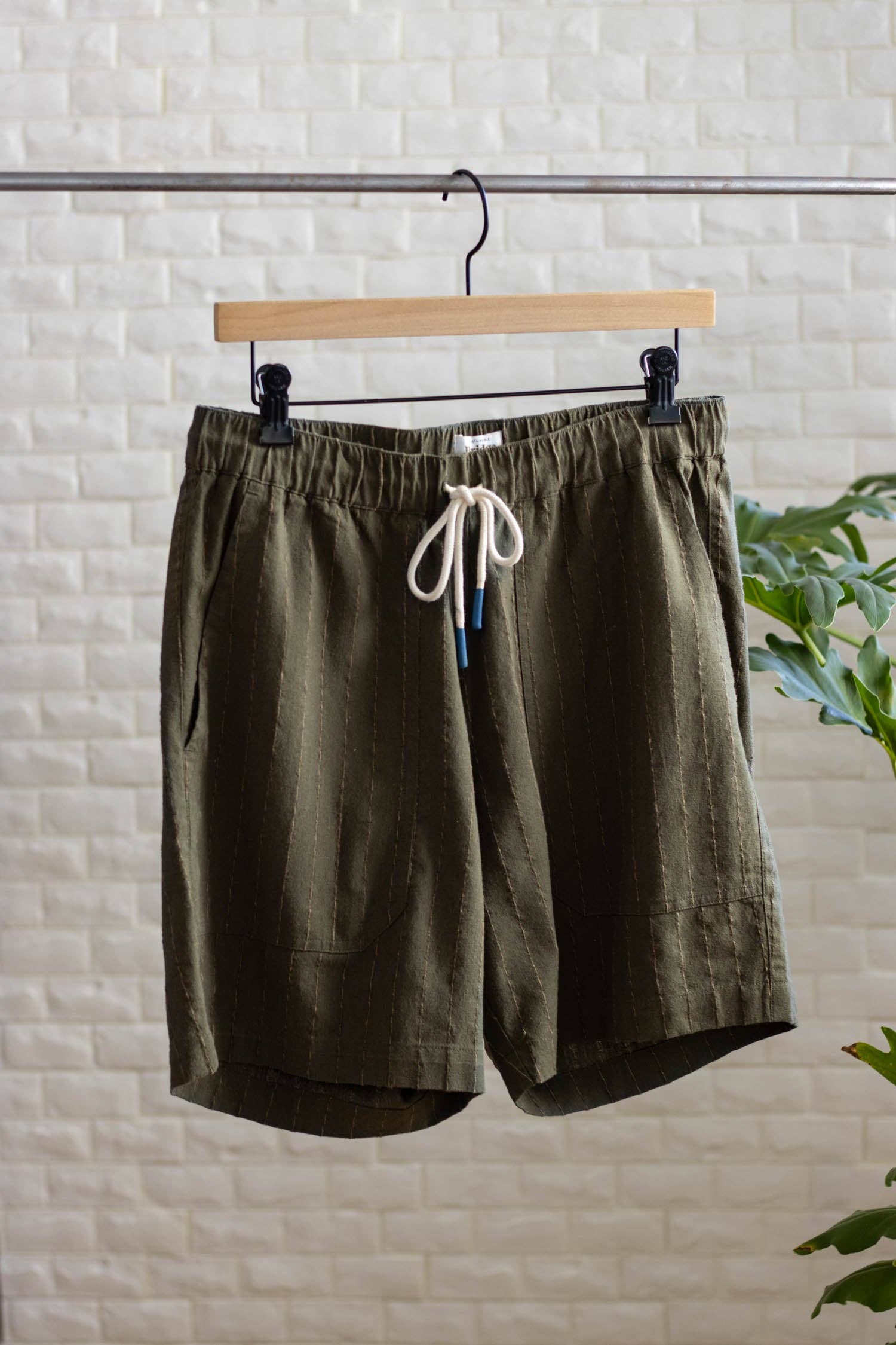 Bridge & Burn - Noah Short / Olive Stripe - Olive Stripe