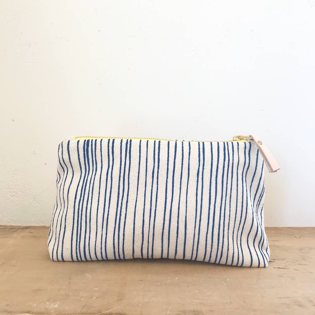 Handmade Skinny Stripe Makeup Bag