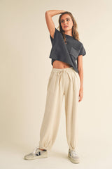 Knit Bottom Sweater Pants in Stone or Toffee