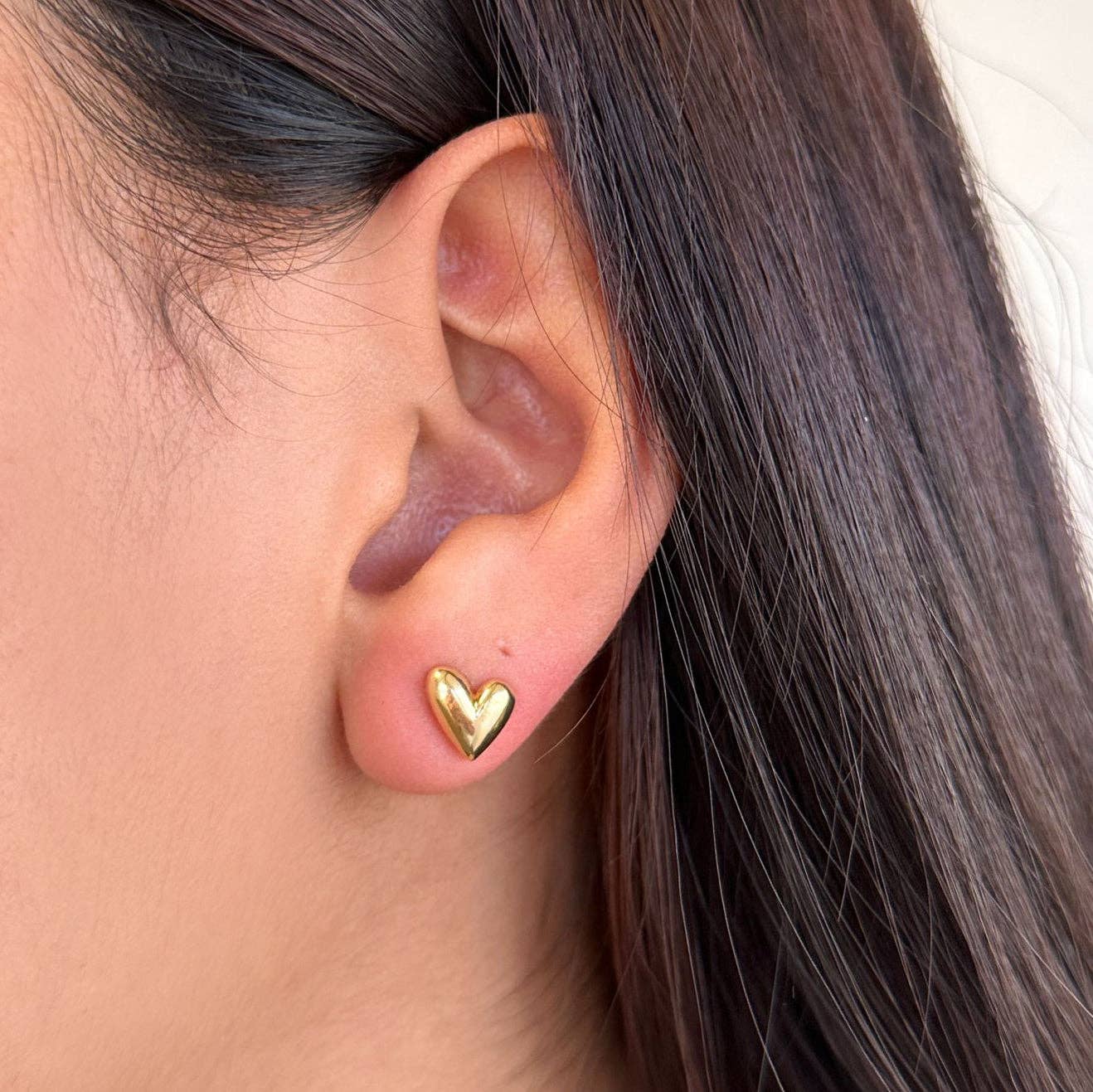 Uneven Heart Studs