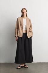 The Yvette Linen Jacket in Latte