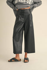 Penny Pleather Cropped Pants