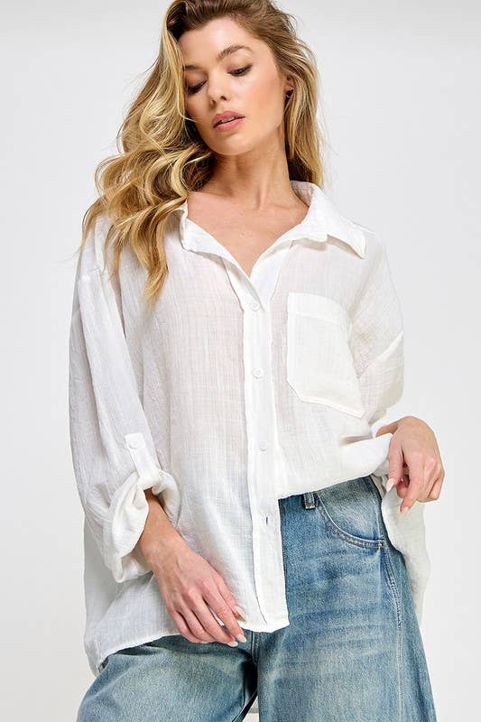 Lucy Loose Fit Button Down Shirt