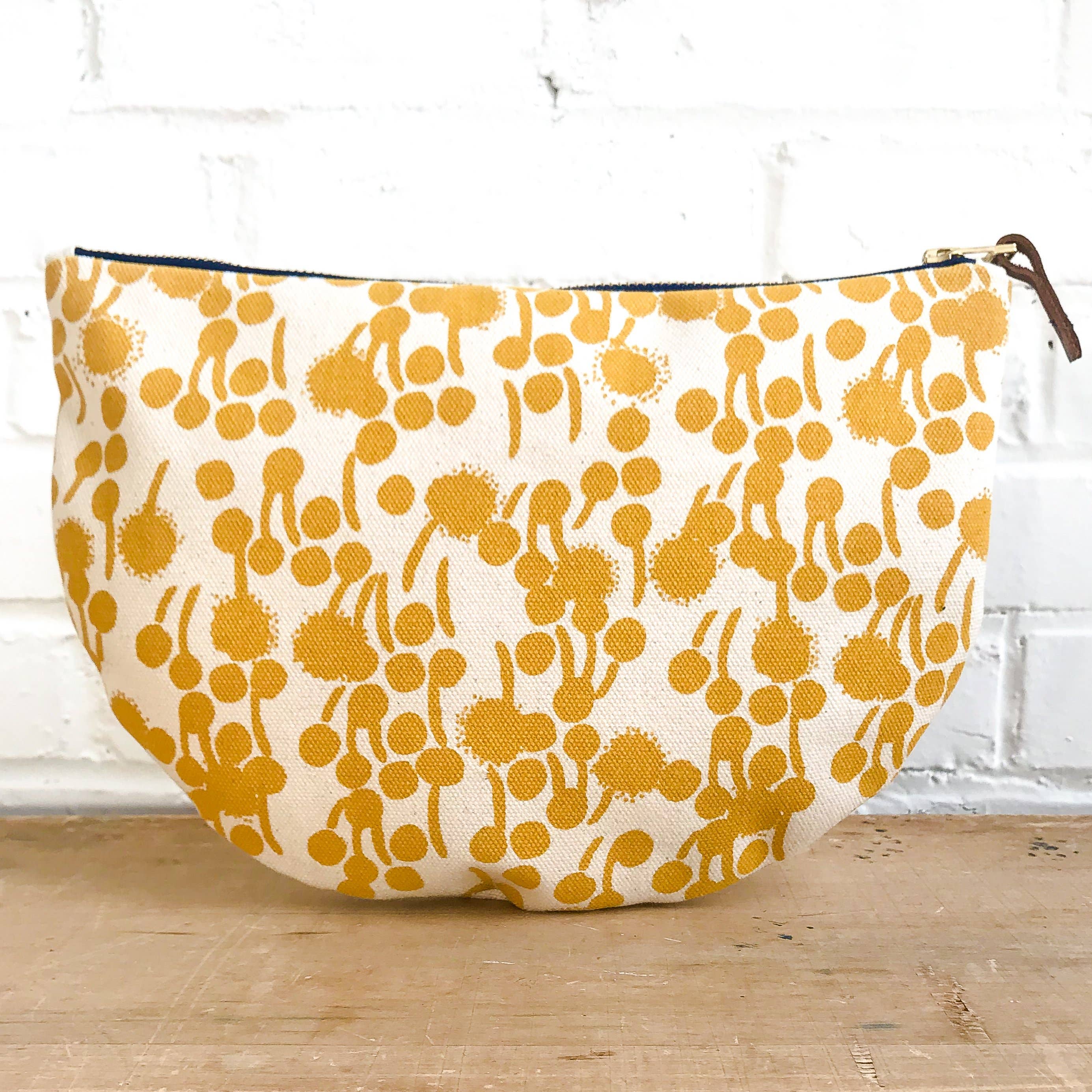 Hadmade Gold Berries Half Moon Bag 12 x 8