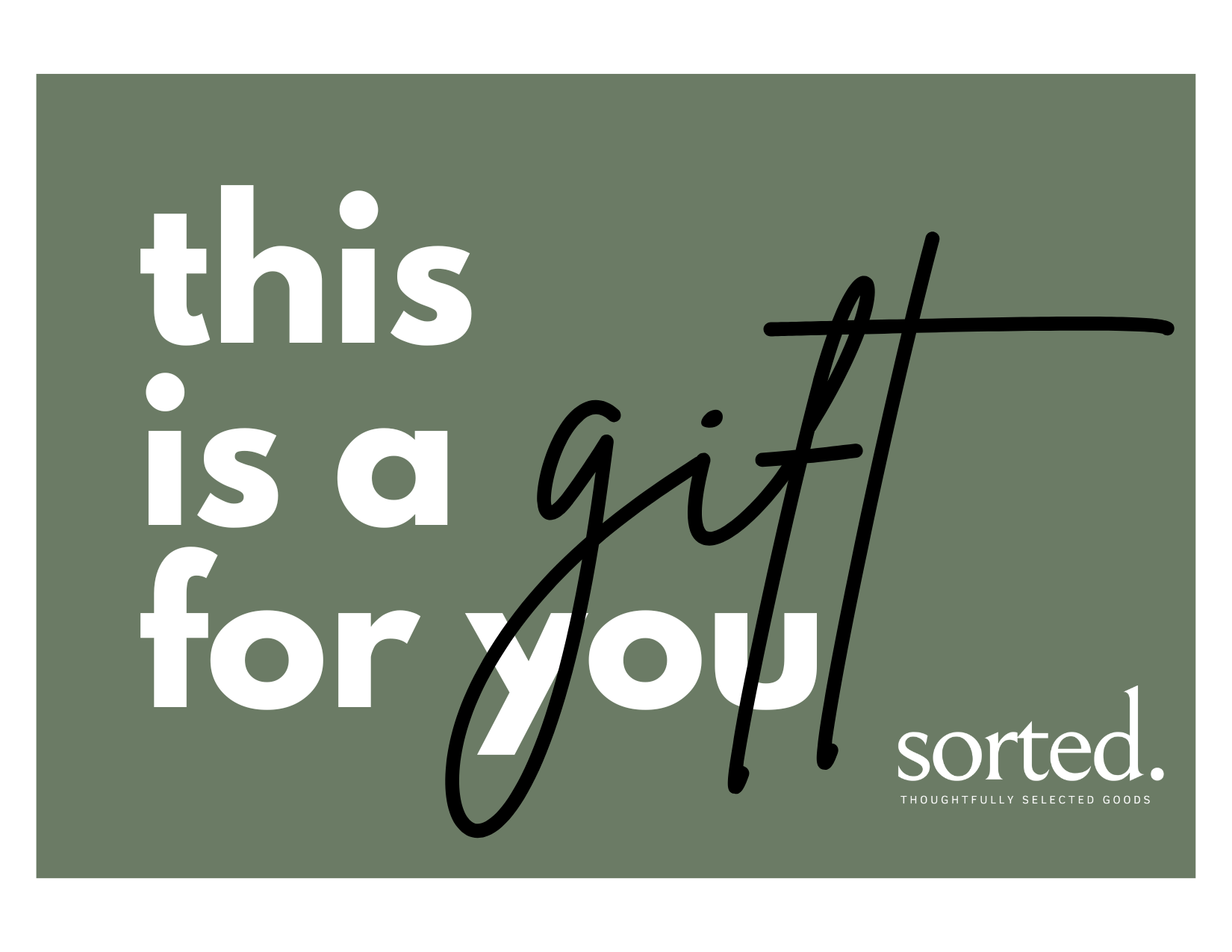 Sorted Gift Card