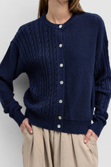 The Brooklyn Cable Knit Button Down Cardigan