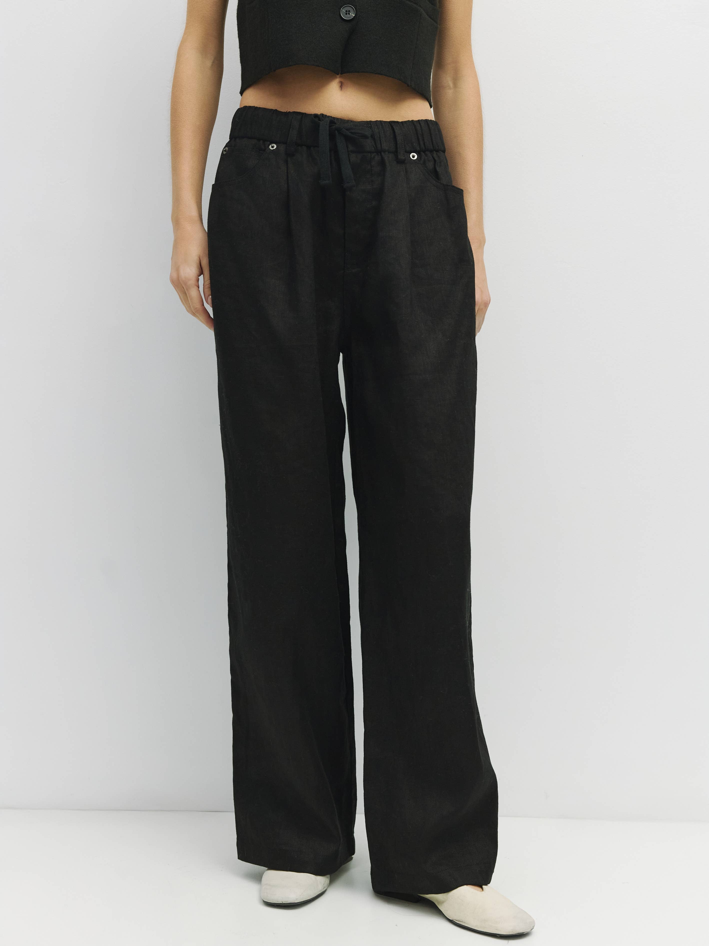 Jeanette Linen Drawstring Pants