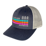 Hudson Navy Stripes and Trees Trucker Hat