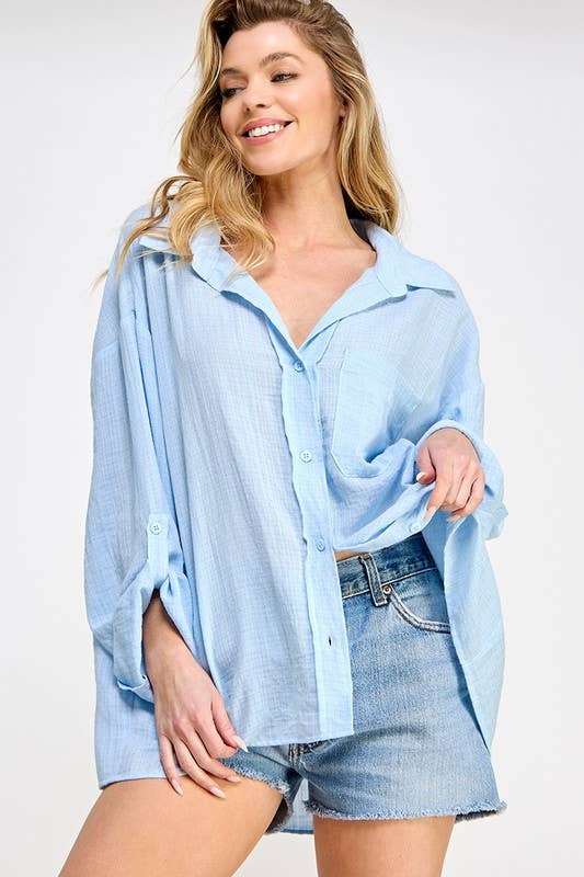 Lucy Loose Fit Button Down Shirt