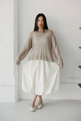 The Bella Midi Bubble Skirt White or Black