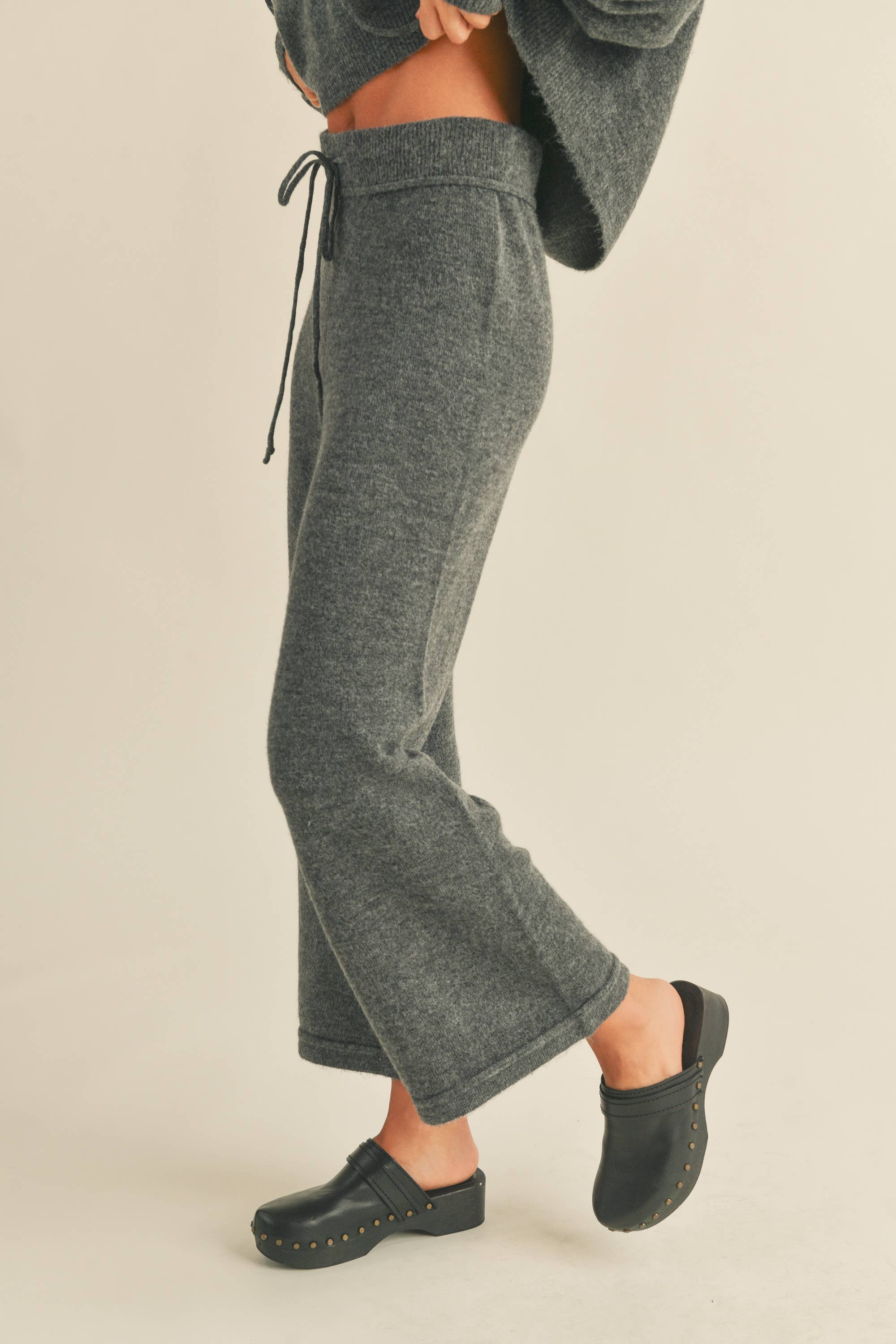 Naya Sweater Pants in Mocha, Black or Grey