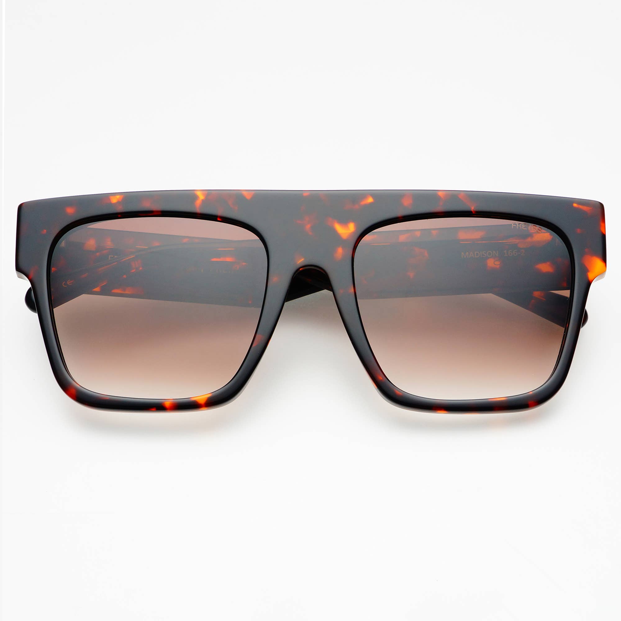 Madison Acetate Unisex Flat Top Sunglasses Tortoise