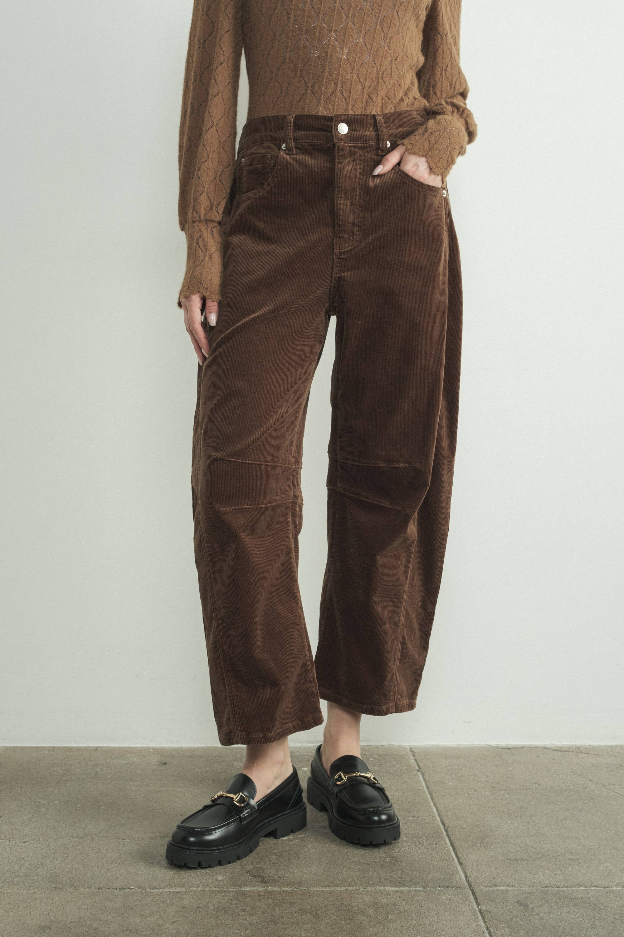 Devin Barrel Cords in Brown