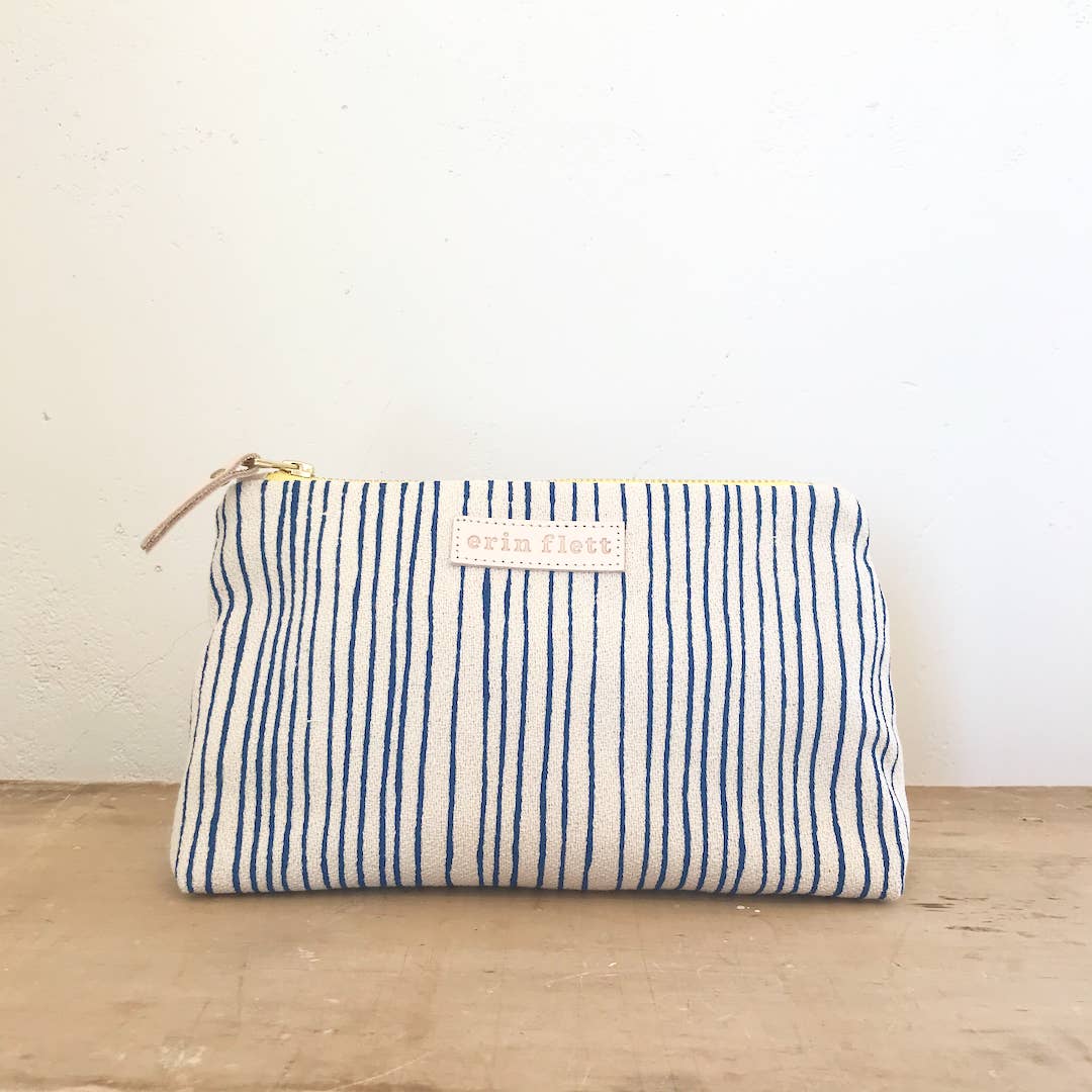 Handmade Skinny Stripe Makeup Bag