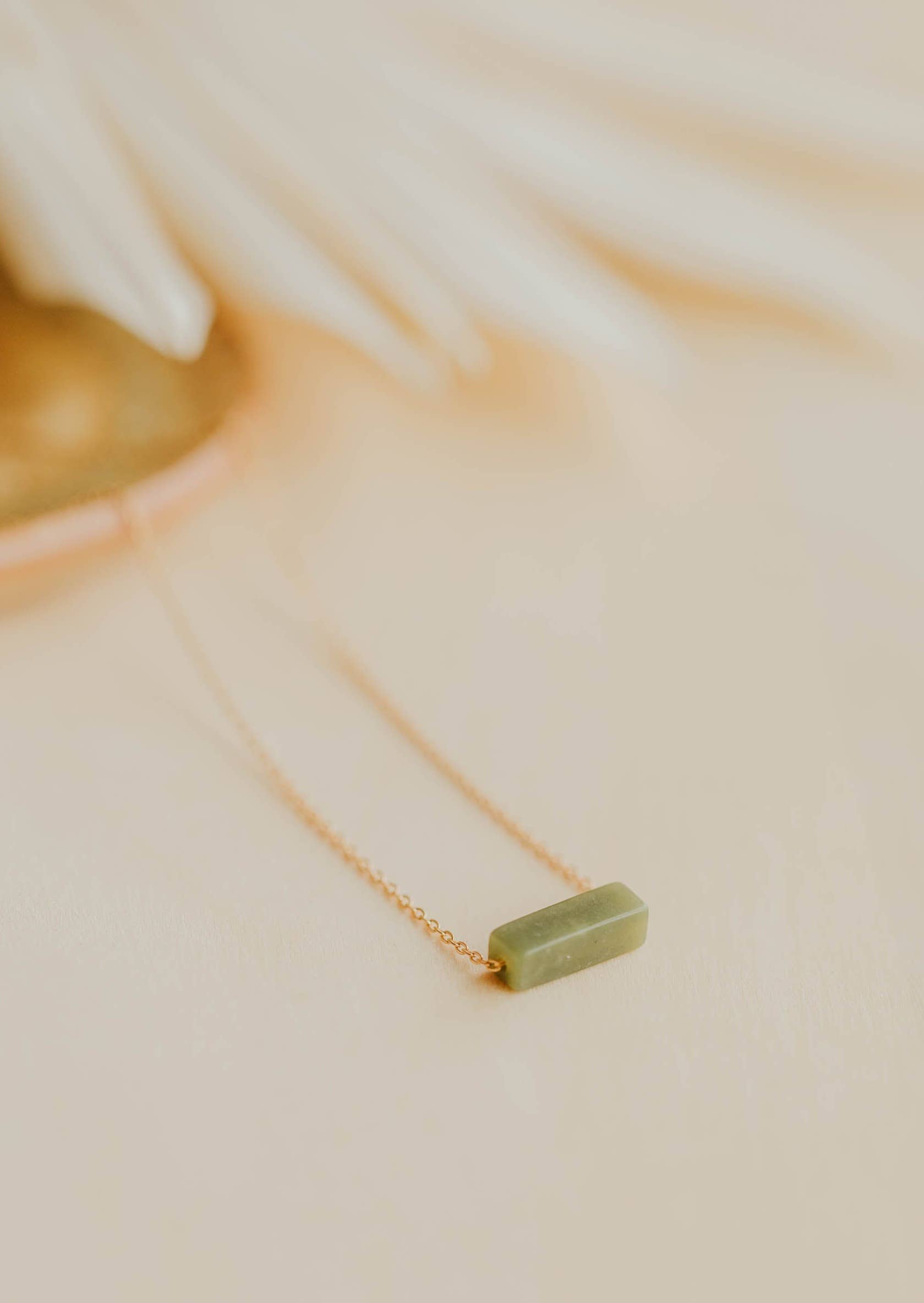 Gemma Necklace in Jade or Labradorite