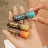 Poppy & Pout Lip Balm, Retro Surf, Coconut Coast