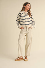 Eden Striped Knit Cardigan