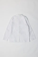 The Lillian Oversized White Linen Blazer