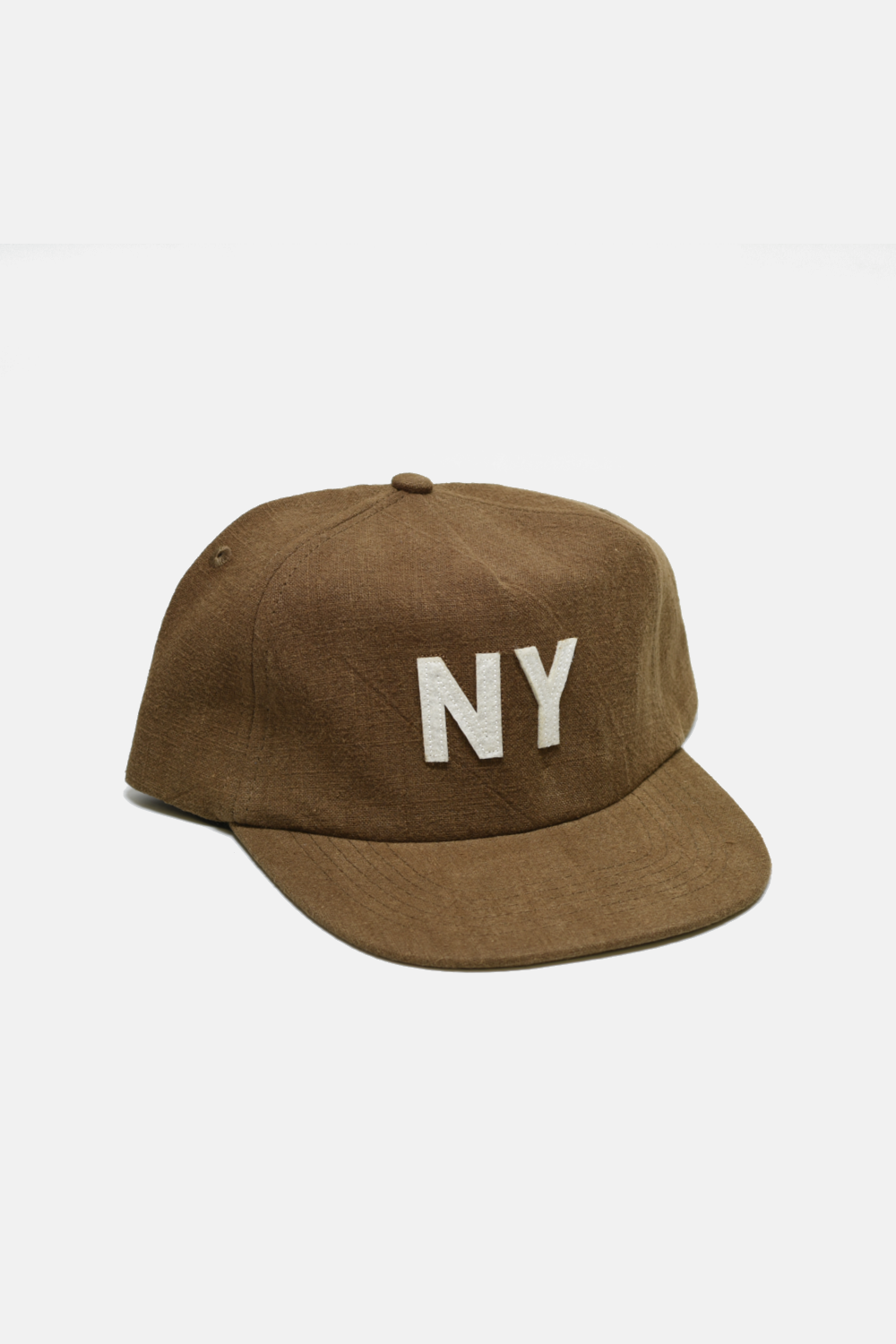 Brown Linen NY Hat