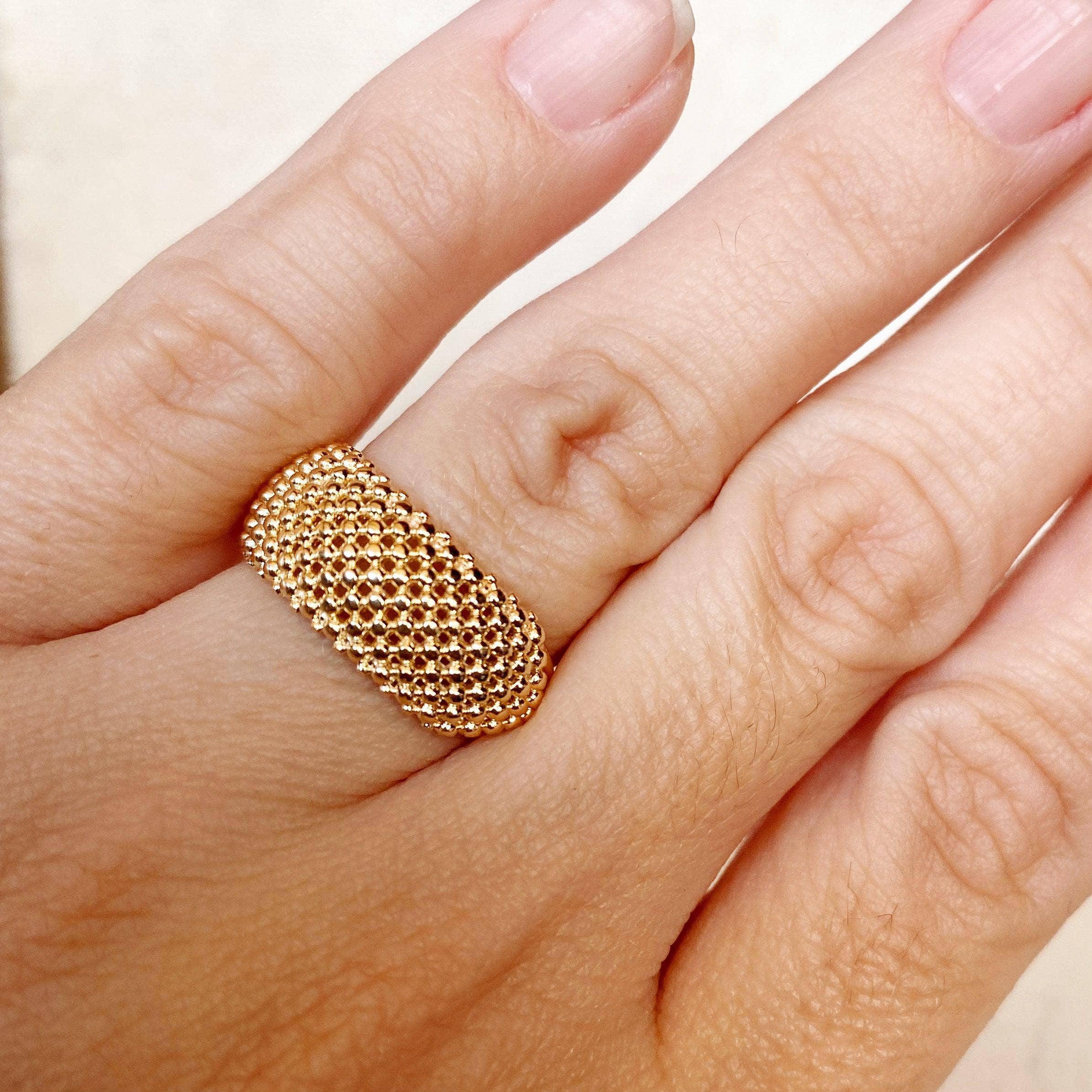 18k Gold Filled Cluster Ring