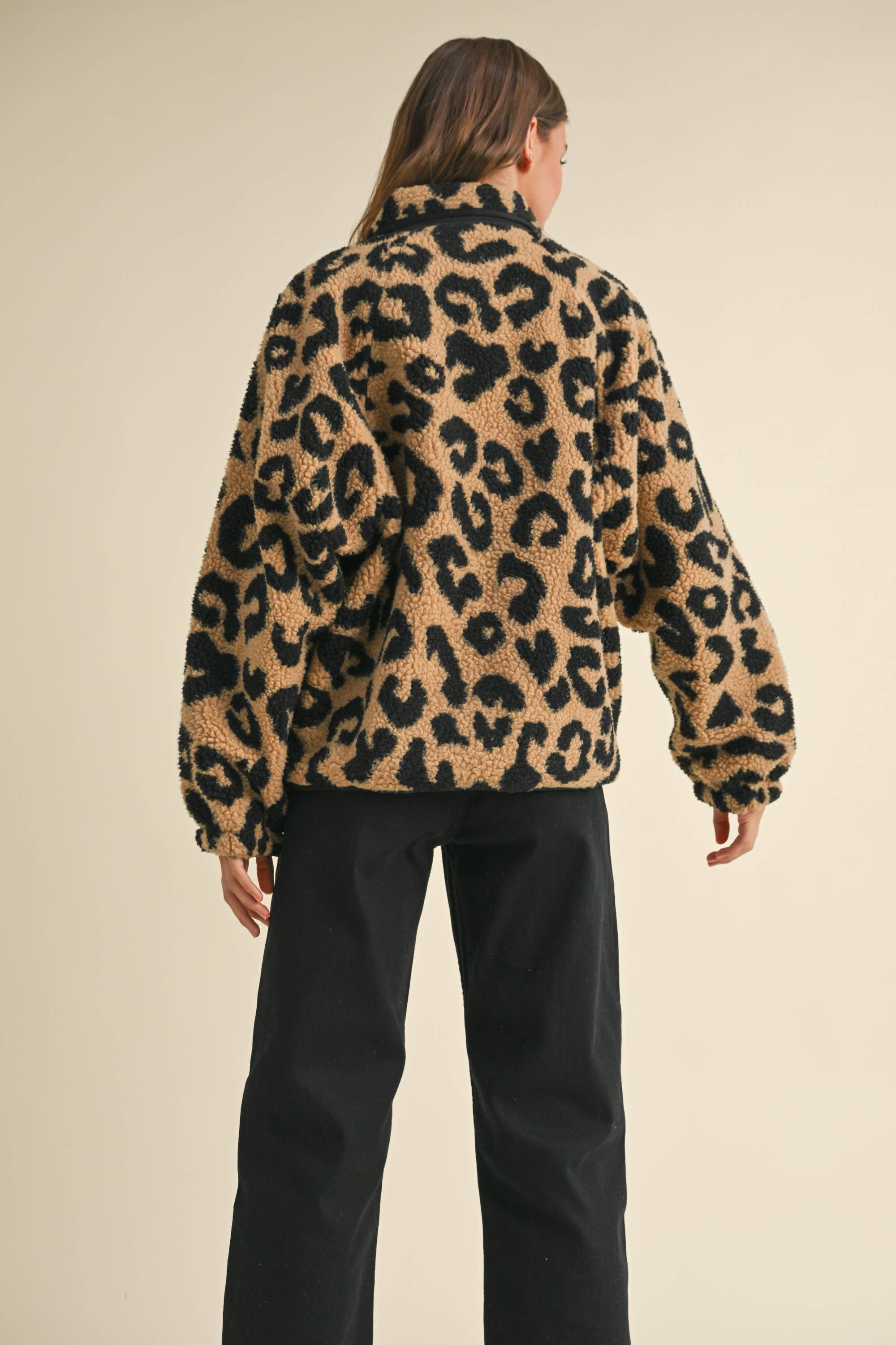 Leopard Sherpa Cozy Jacket