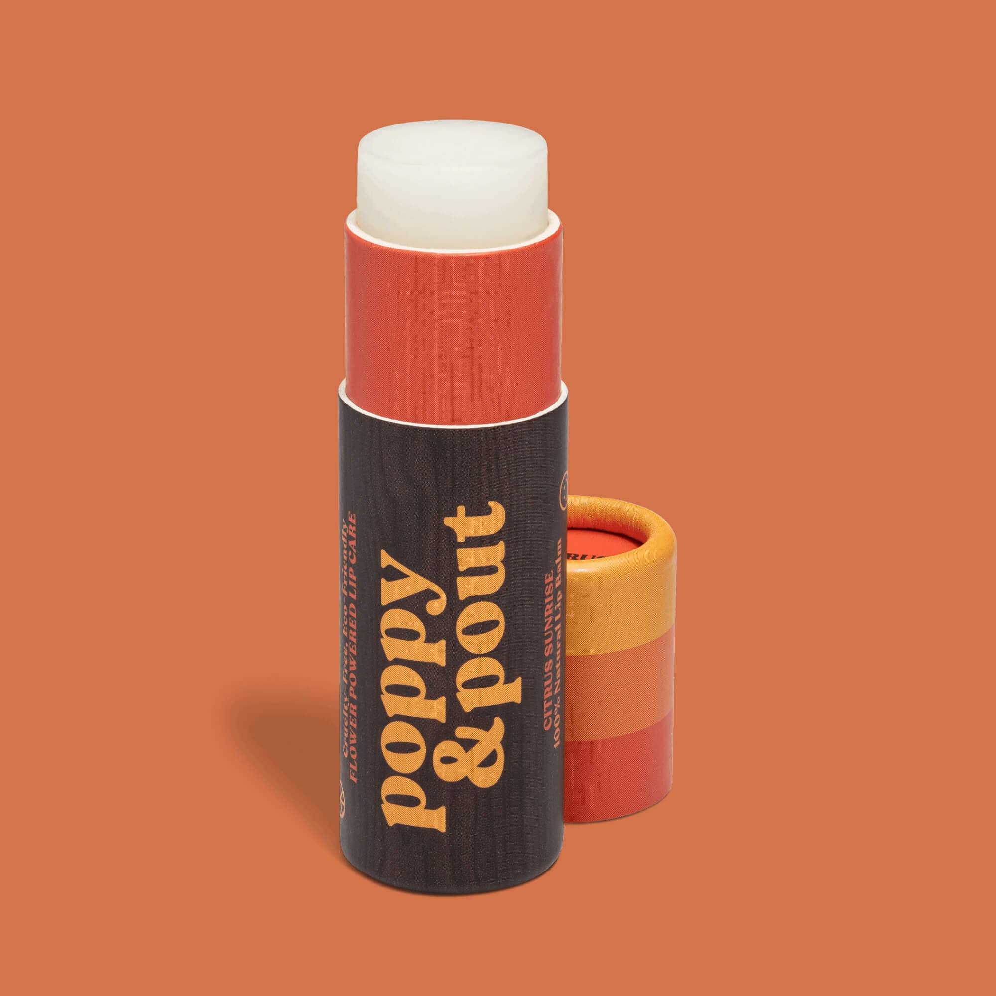 Poppy & Pout Lip Balm, Retro Surf, Citrus Sunrise