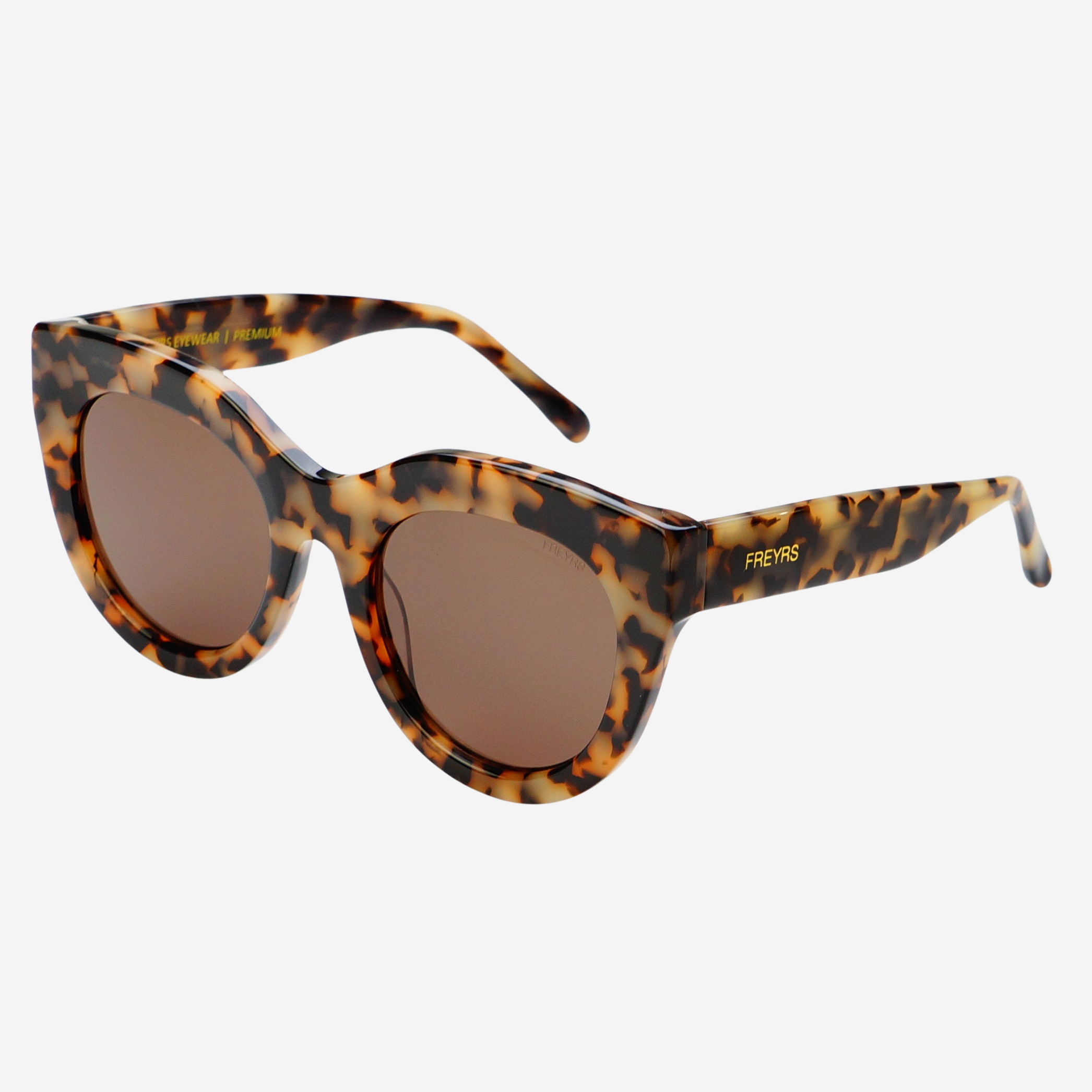 Freyrs Charlotte Acetate Womens Cat Eye Sunglasses Tortoise