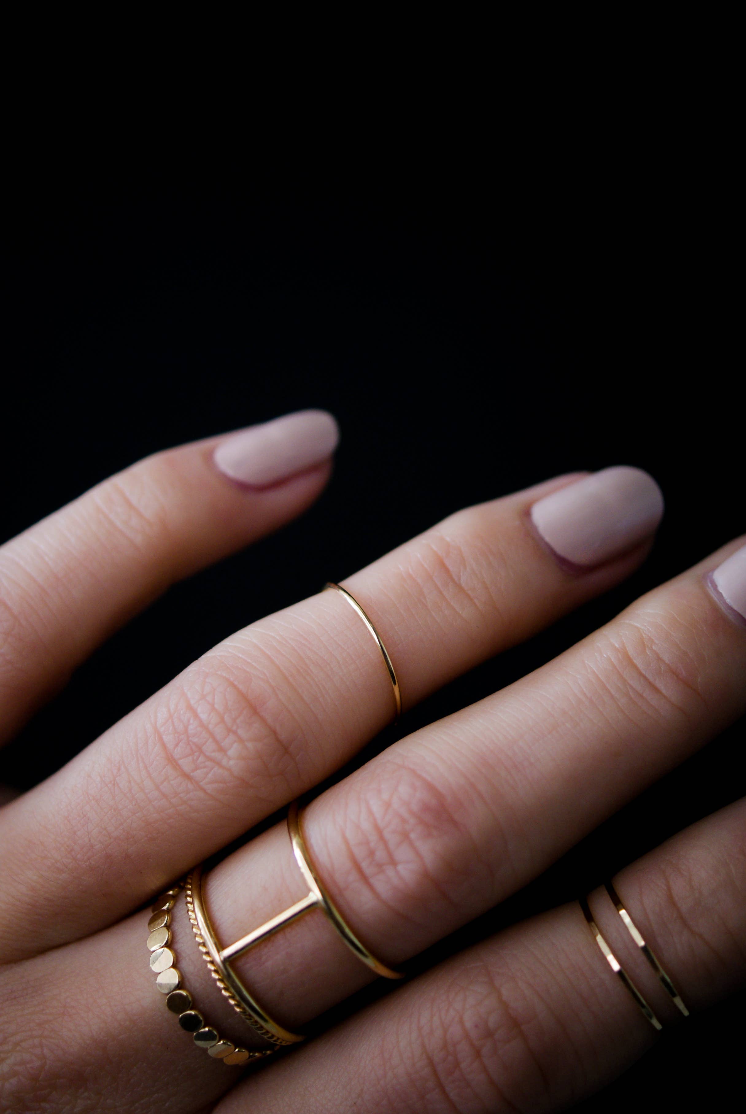 Thin Gold Stacking Ring