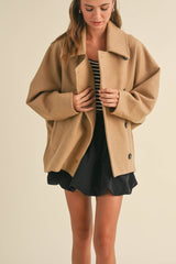 Cassie Cape Wool Blend Coat