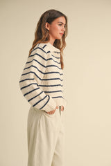 Eden Striped Knit Cardigan