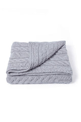 Silver Strand Supersoft Aran Cable Throw -  Oat