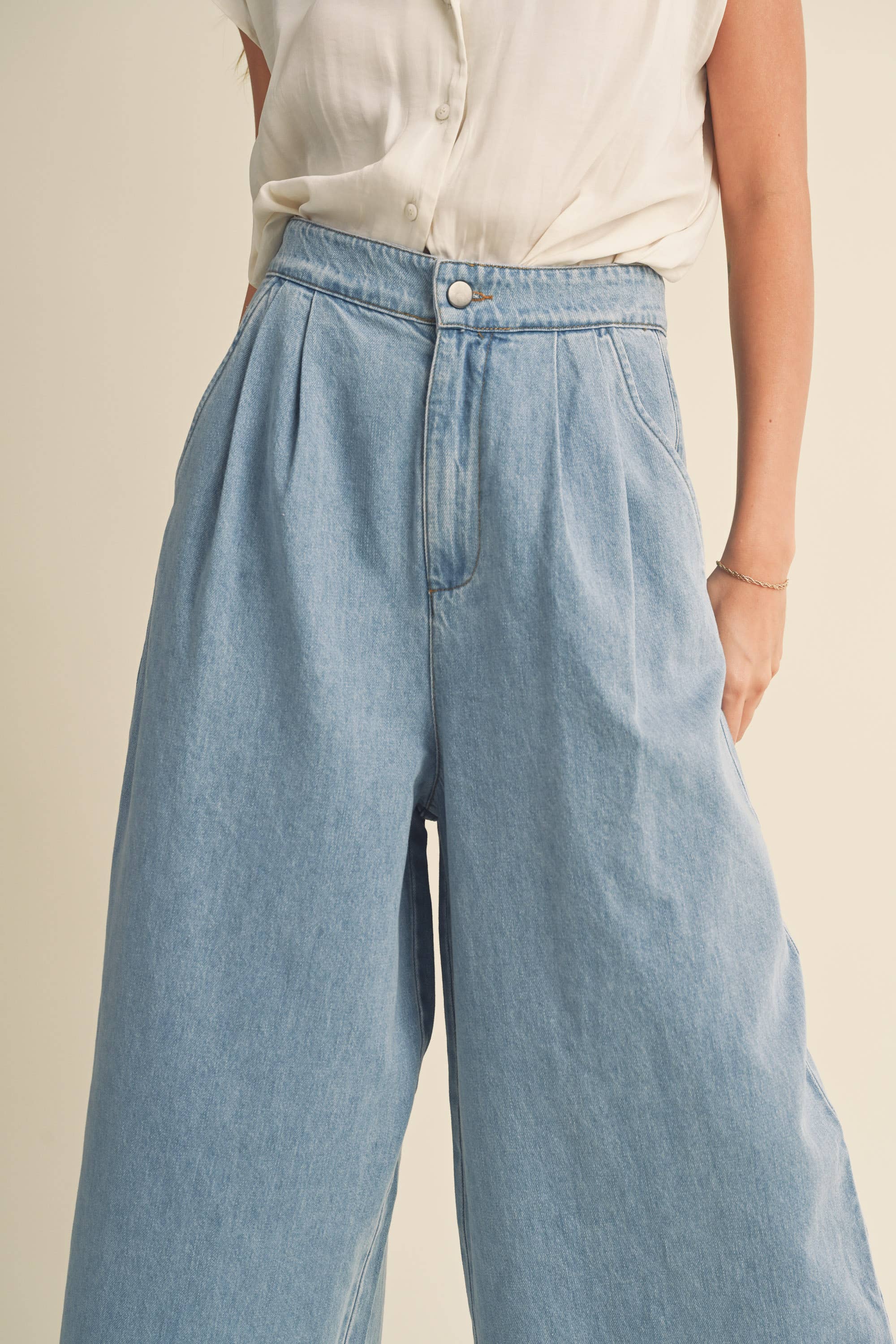 Gennie Wide Leg Crop Pants