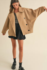 Cassie Cape Wool Blend Coat