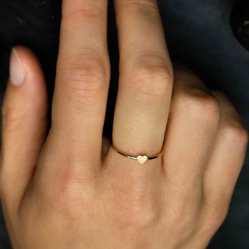 14k GF Stacking Ring with Heart