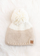 Two Color Pom Hat