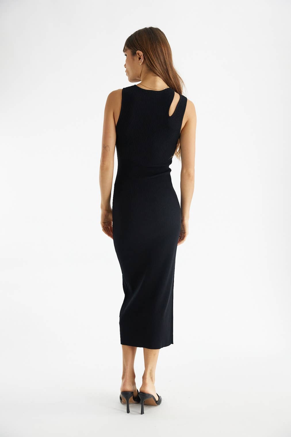 The Genie Shoulder Cut-Out Midi Dress