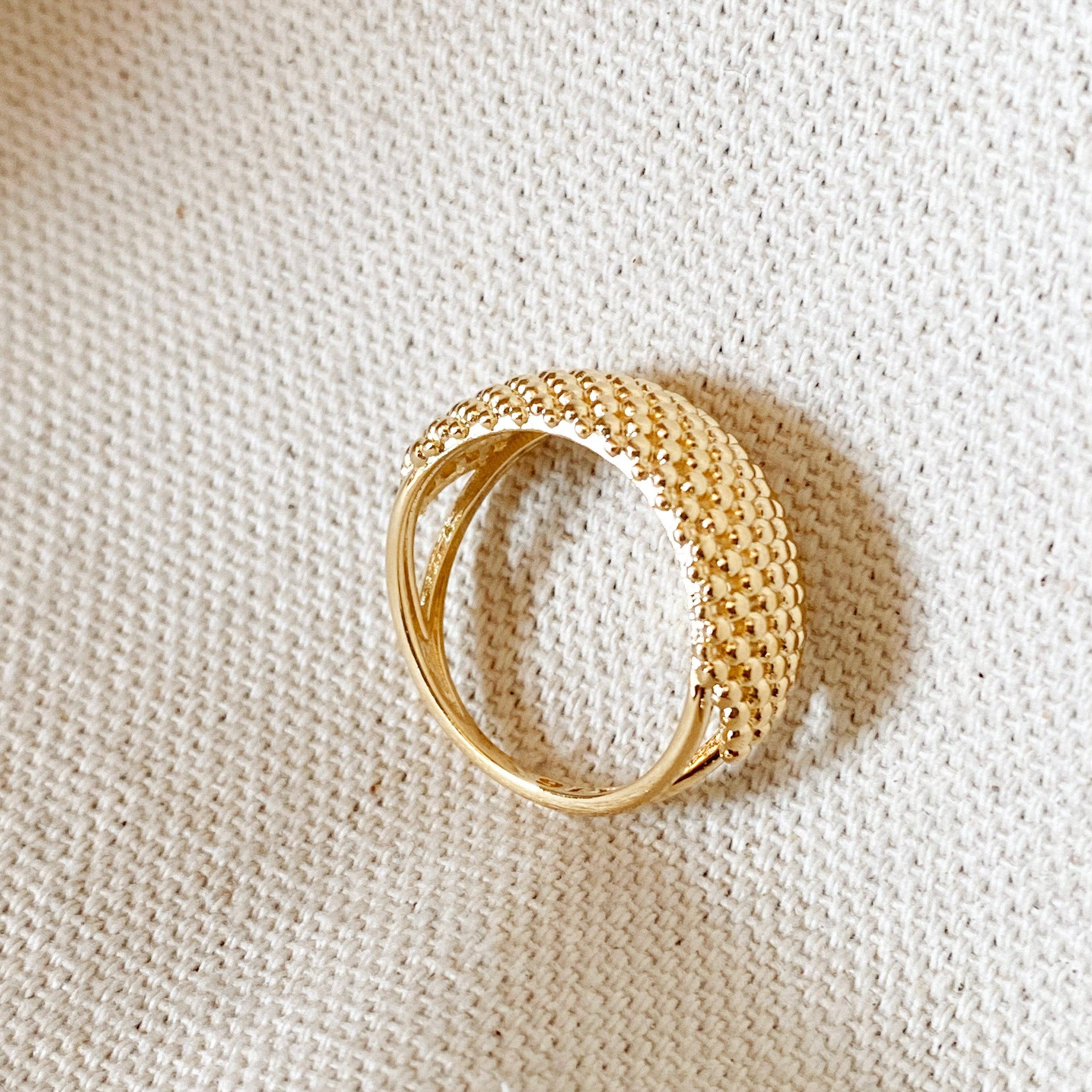 18k Gold Filled Cluster Ring