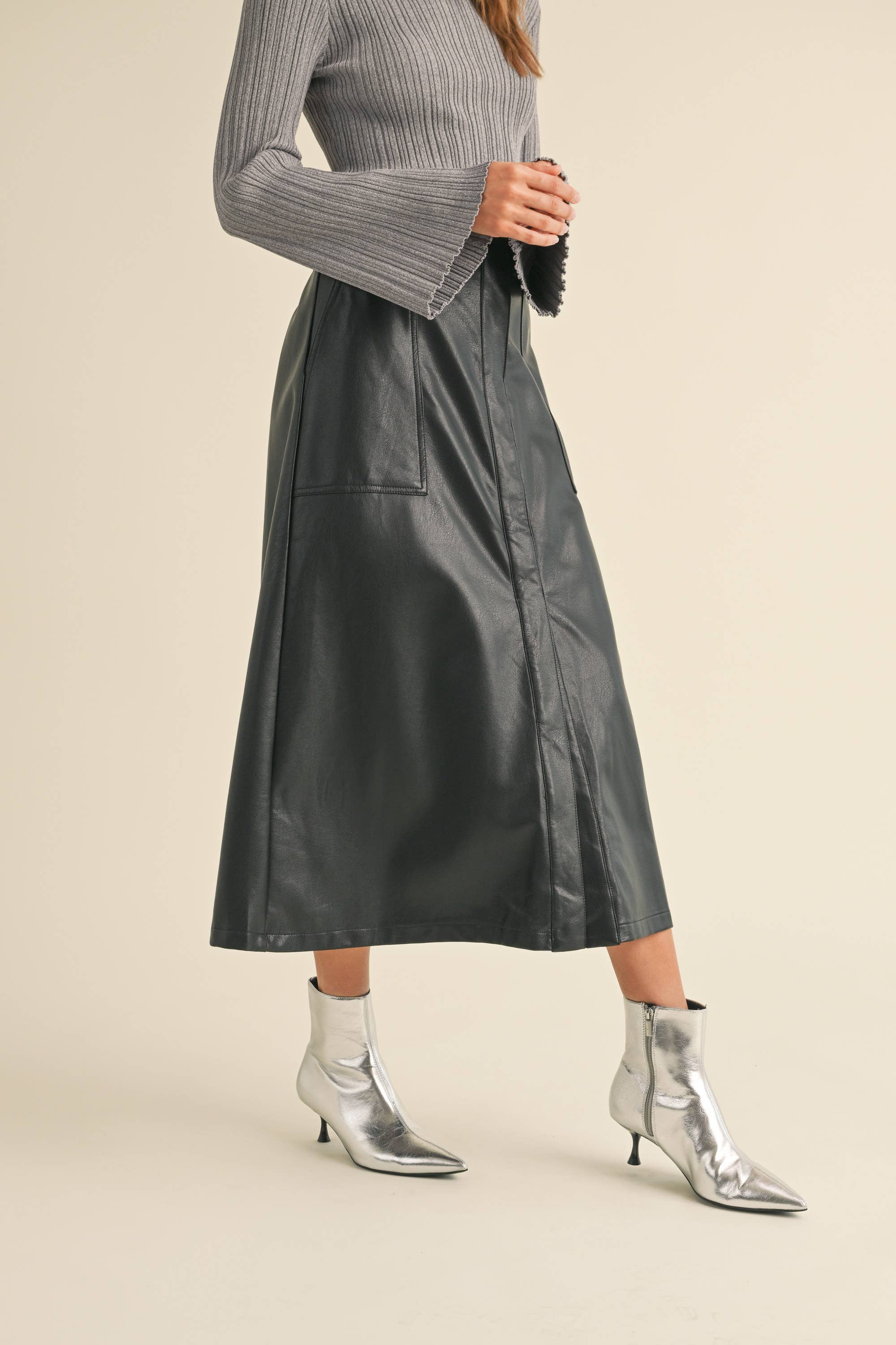 Pleather to Meet You Skirt