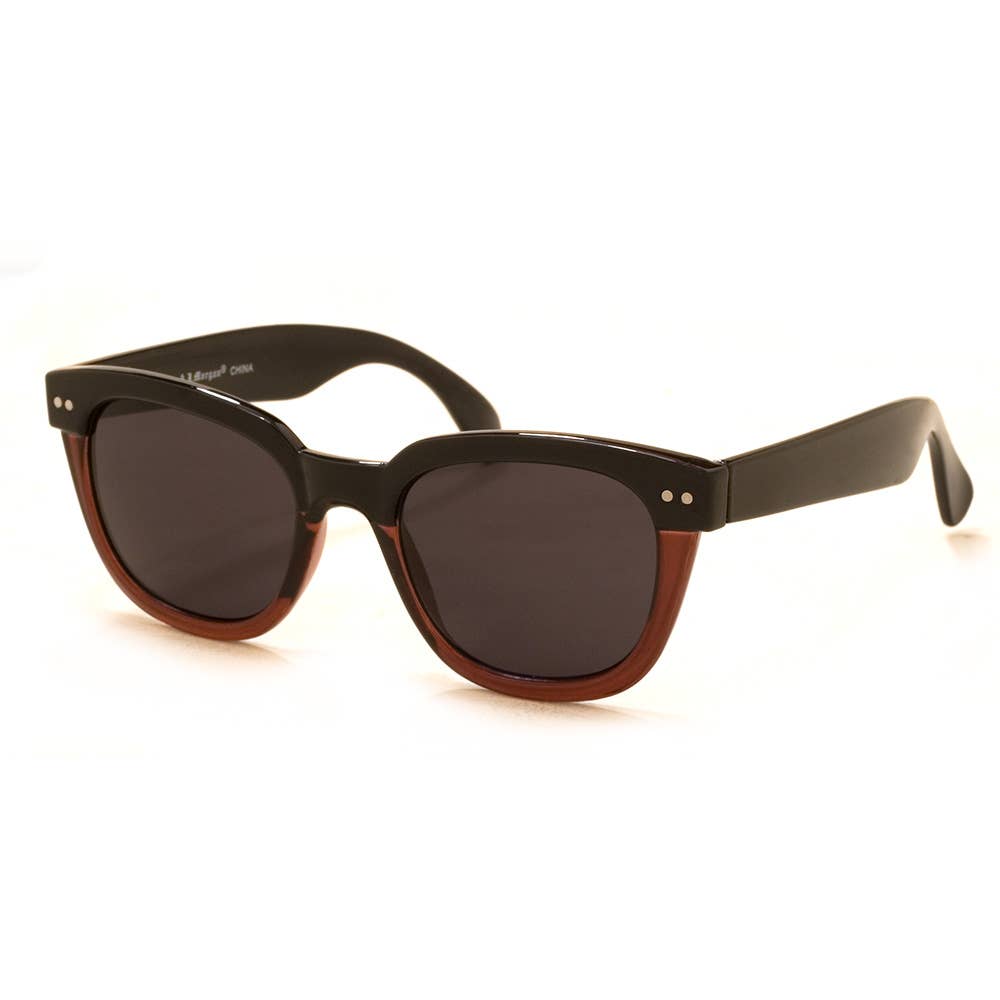 New School Sunglasses in Black/Brown