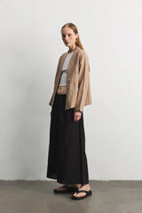 The Yvette Linen Jacket in Latte