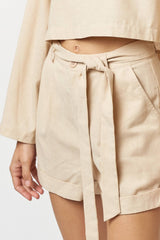 Lily Linen Tie Shorts