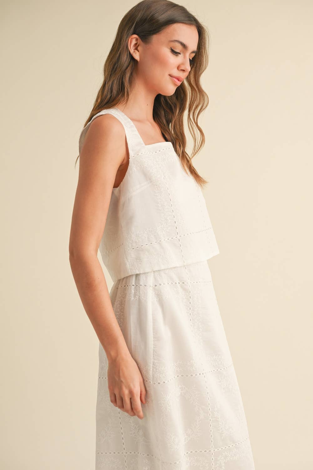 Eyelet Cotton Tank