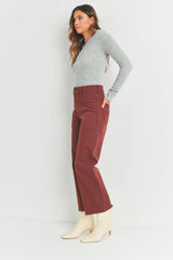 Cinnamon High Rise Utility Wide Leg