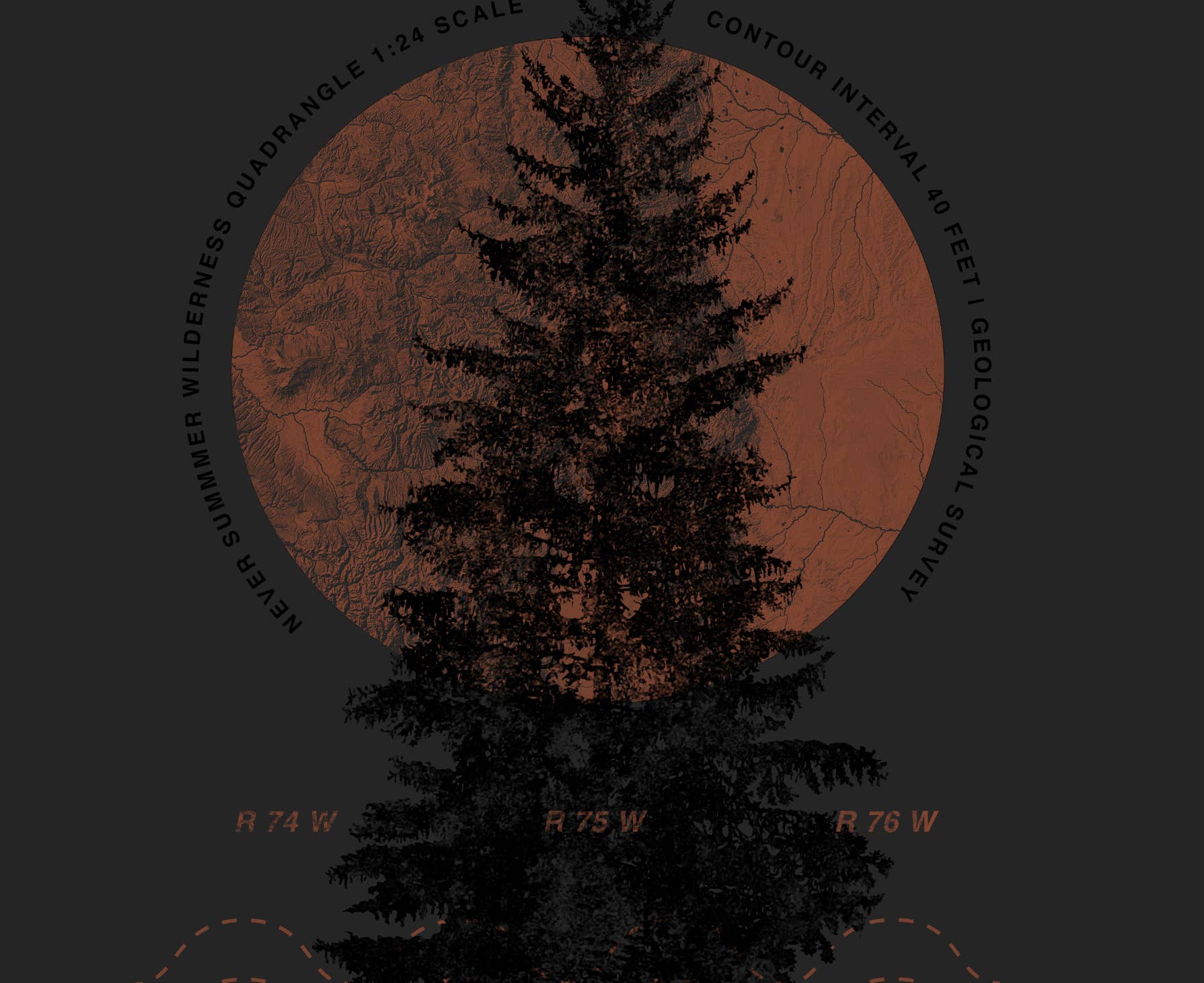 Map of the Pines - Men's/Unisex T-Shirt